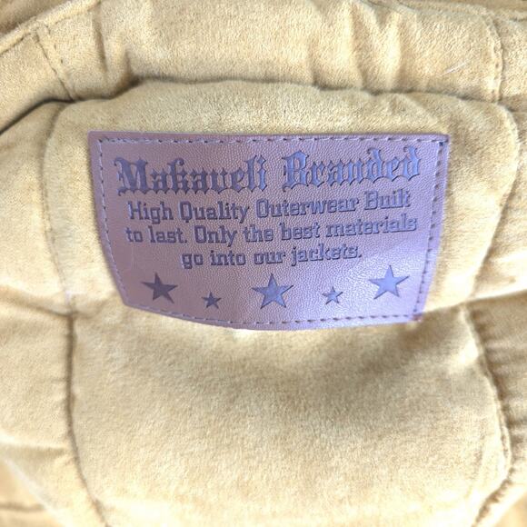 Vintage Makaveli Branded Tupac RARE Beige Puffer Jacket 14/16 Fits Sz Small Y2K - Picture 13 of 16